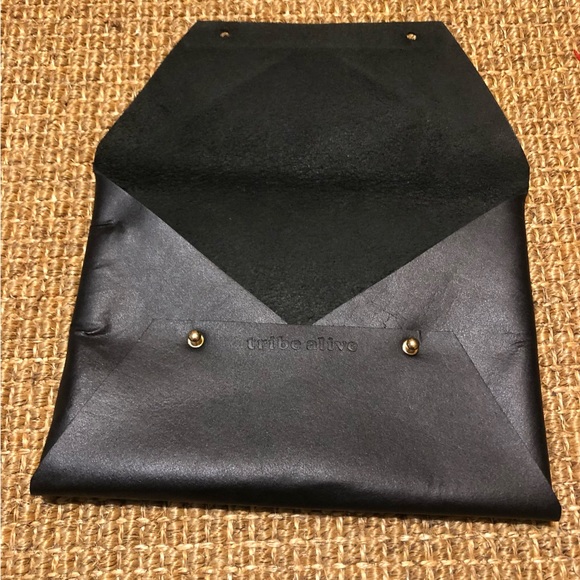 Tribe Alive Leather Clutch in Black - Picture 6 of 10